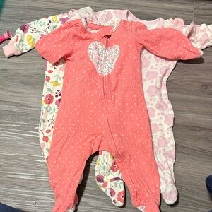 Floral Heart Pink Kids One Piece